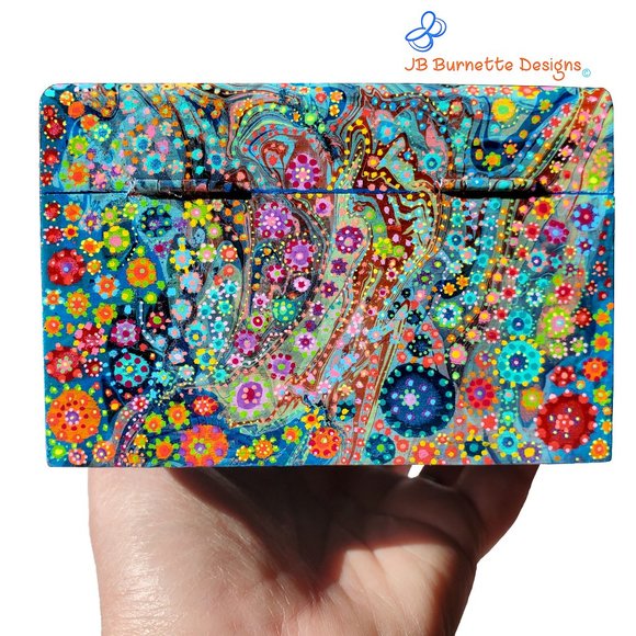Dot MicroArt Jewelry Box 23,070 Dots Painted: Abstract "Cepheus Constellation" - Picture 6 of 10